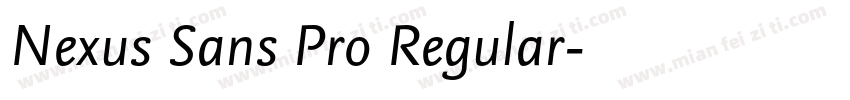 Nexus Sans Pro Regular字体转换